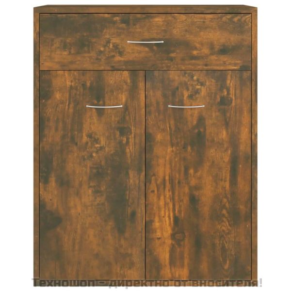 Сайдборд, опушен дъб, 60x30x75 см, инженерно дърво