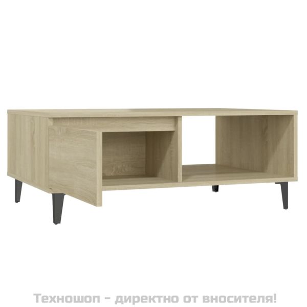 Кафе маса, дъб сонома, 90x60x35 см, инженерно дърво