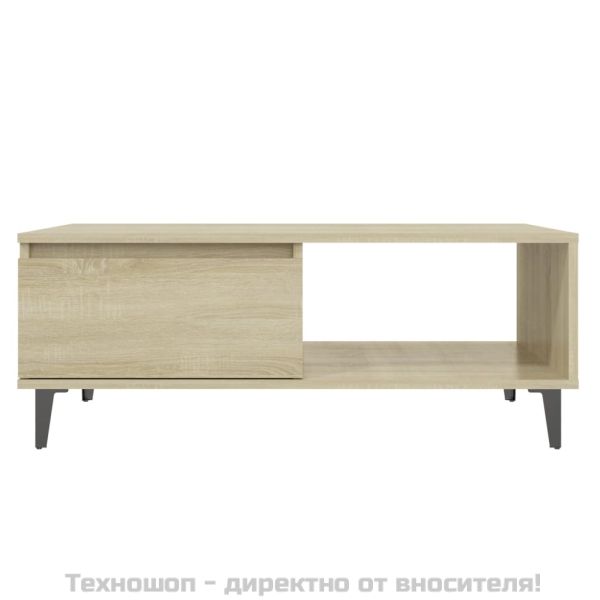 Кафе маса, дъб сонома, 90x60x35 см, инженерно дърво