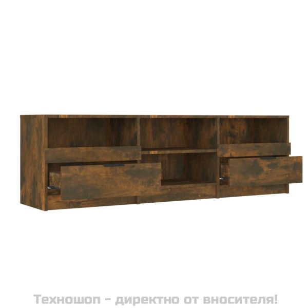 ТВ шкаф, oпушен дъб, 150x33,5x45 см, инженерно дърво