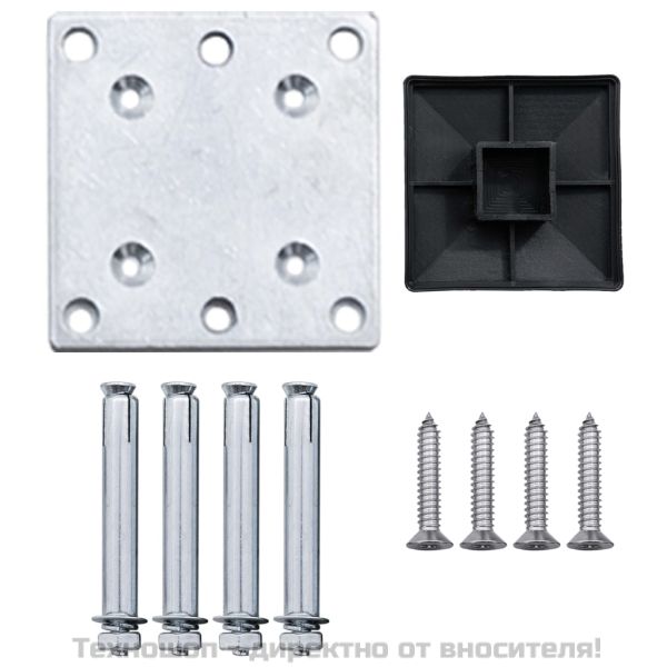 Градинска ограда, WPC, 175x105 см, сива