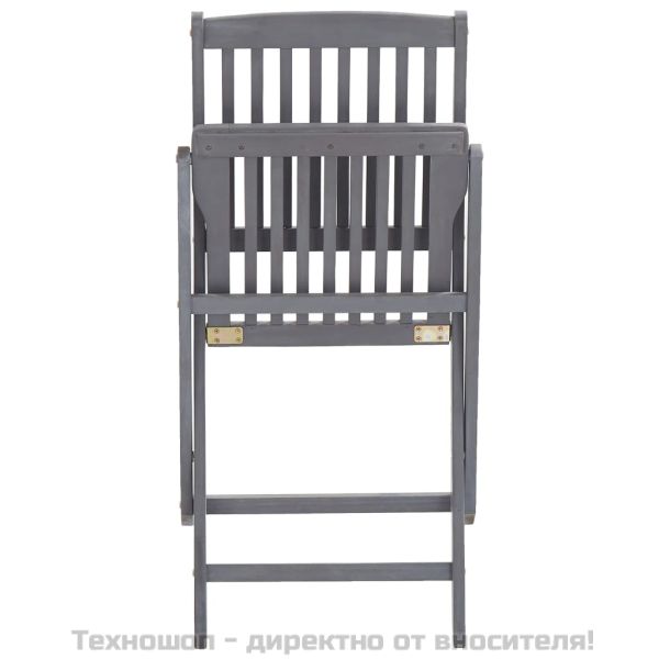 Сгъваеми градински столове, 2 бр, акация масив