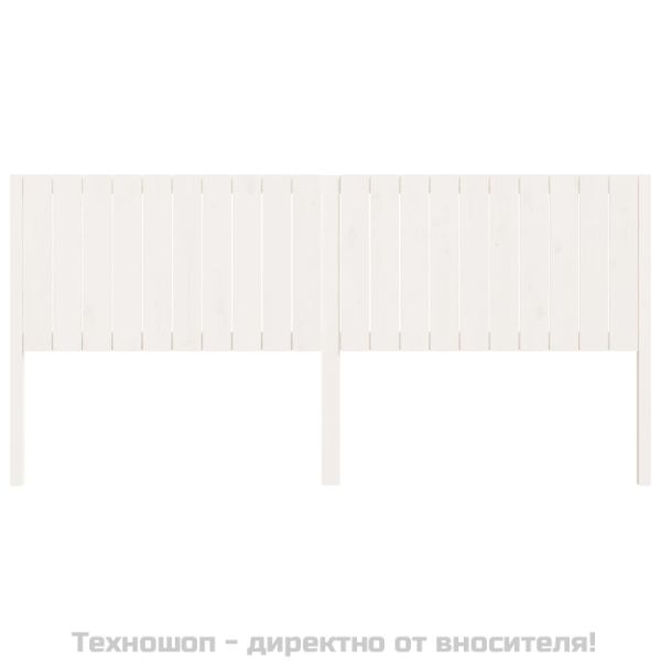 Горна табла за легло, бяла, 205,5x4x100 см, бор масив