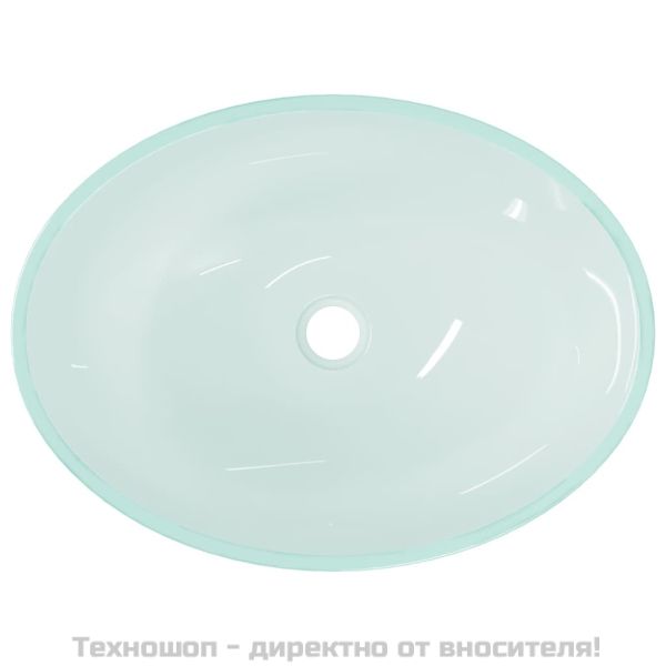 Стъклена мивка, 50x37x14 см, матирана
