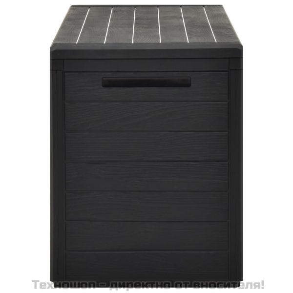 Градински сандък за съхранение, антрацит, 116x44x55 см