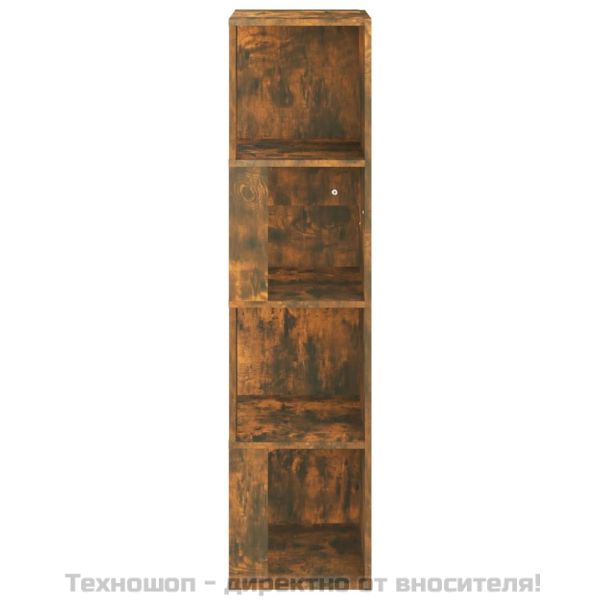 Ъглов шкаф, опушен дъб, 33x33x132 см, инженерно дърво