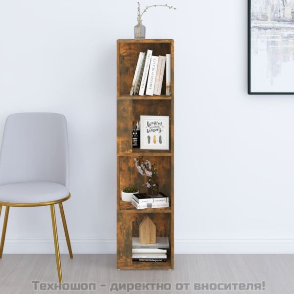 Ъглов шкаф, опушен дъб, 33x33x132 см, инженерно дърво