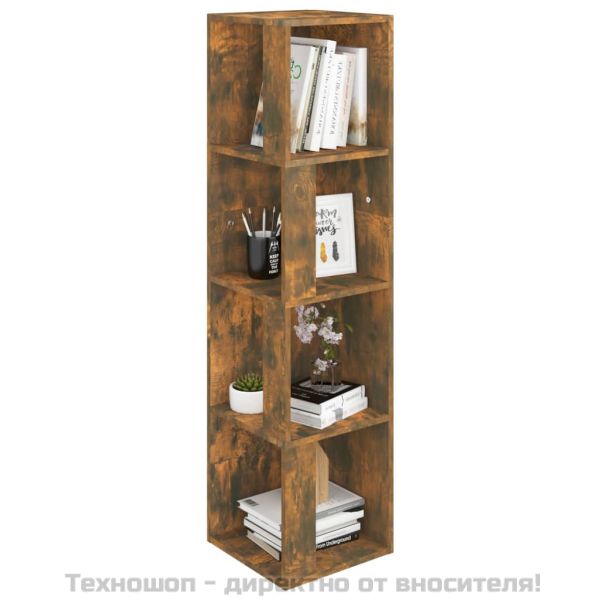 Ъглов шкаф, опушен дъб, 33x33x132 см, инженерно дърво