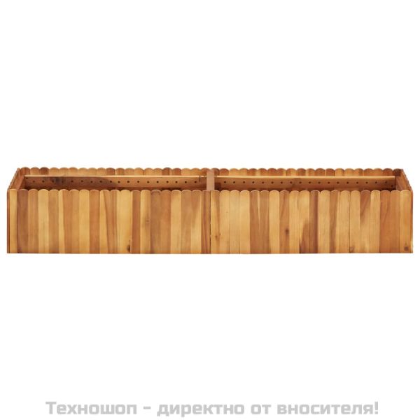 Градинска повдигната леха, 150x30x25 см, акациево дърво масив