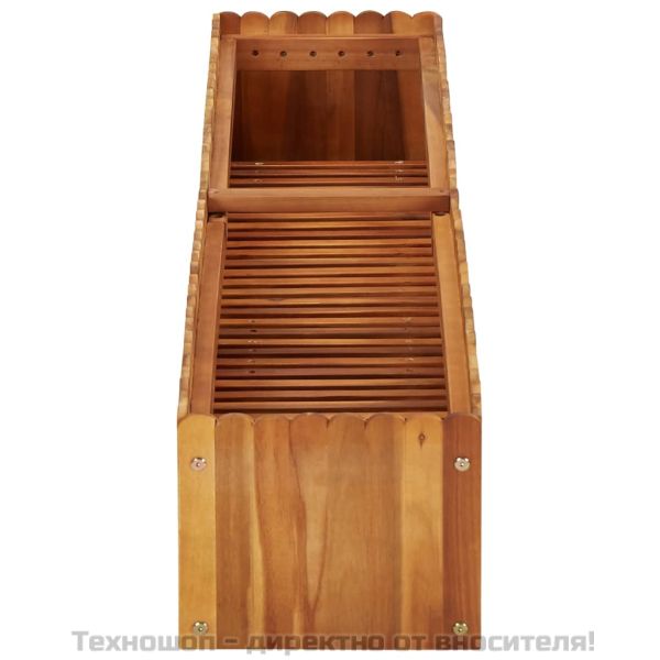 Градинска повдигната леха, 150x30x25 см, акациево дърво масив