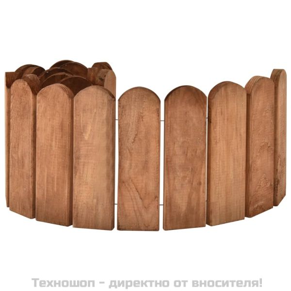 Палисади за градина, кафяви, 120 см, импрегниран бор