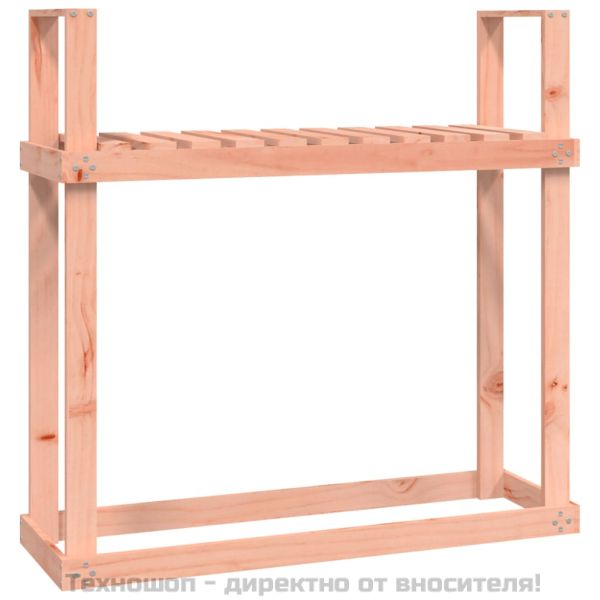 Поставка за дърва за огрев 110x35x108,5 см масивна дугласка ела