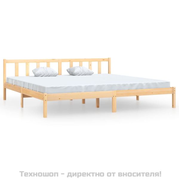 Рамка за легло, бор масив, 200x200 см