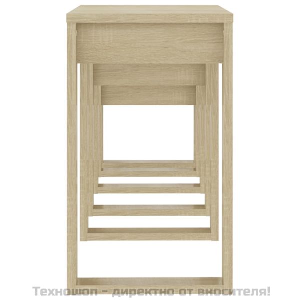 Стифиращи маси, 3 бр, сонома дъб, инженерно дърво