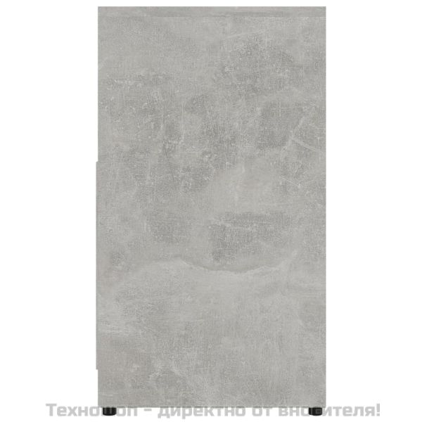 Шкаф за баня, бетонно сив, 60x33x61 см, инженерно дърво