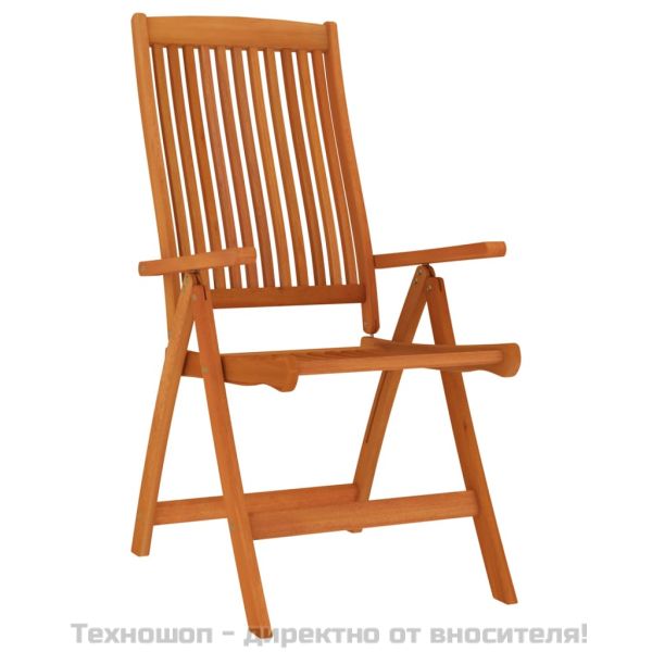 Сгъваеми градински столове 4 бр масивно дърво евкалипт