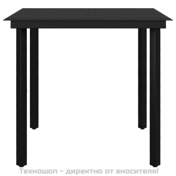 Градински комплект с възглавници 5 части полиратан и стъкло