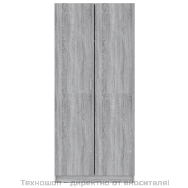 Гардероб, сив сонома, 80x52x180 см, инженерно дърво