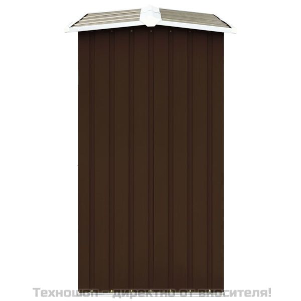 Навес за дърва, поцинкована стомана, 172x91x154 см, кафяв