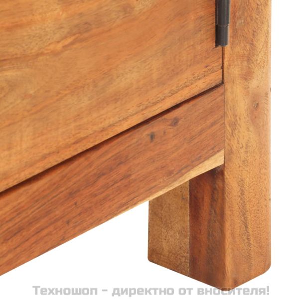 ТВ шкаф, 116x30x40 cм, акациево дърво масив