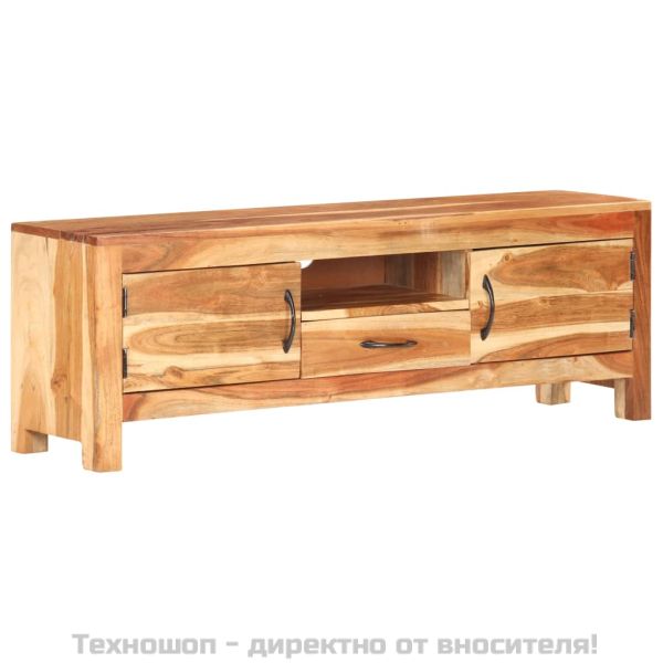 ТВ шкаф, 116x30x40 cм, акациево дърво масив