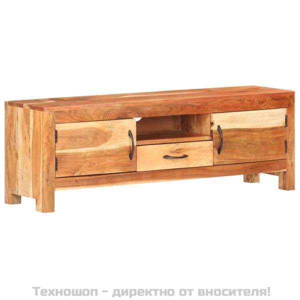 ТВ шкаф, 116x30x40 cм, акациево дърво масив