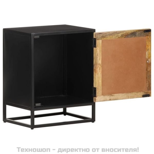 Нощно шкафче, 40x30x50 см, грубо мангово дърво
