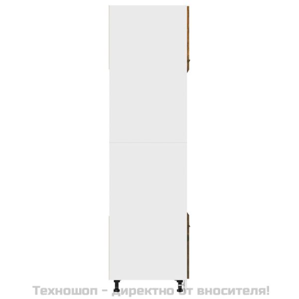 Шкаф за микровълнова фурна "Lyon", опушен дъб, 60x57x207 см, инженерно дърво