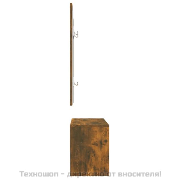 Комплект мебели за антре, опушен дъб, инженерно дърво