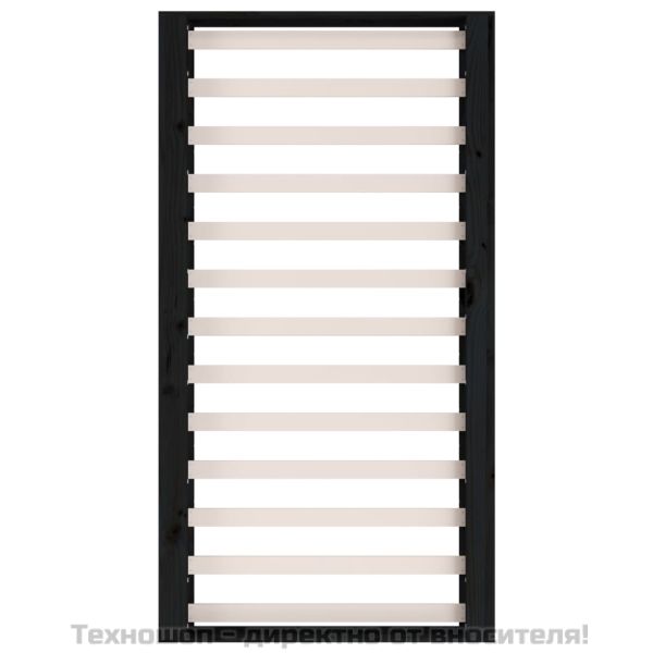 рамка за легло черно 135x190 см Double масивно дърво