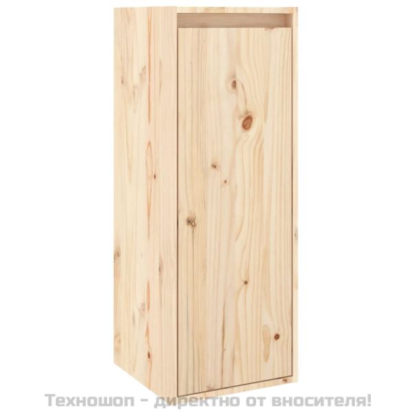 Стенен шкаф, 30x30x80 см, борово дърво масив