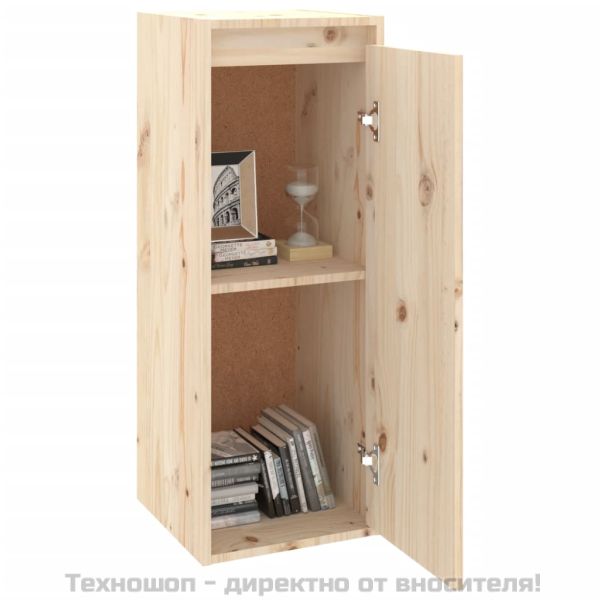 Стенен шкаф, 30x30x80 см, борово дърво масив