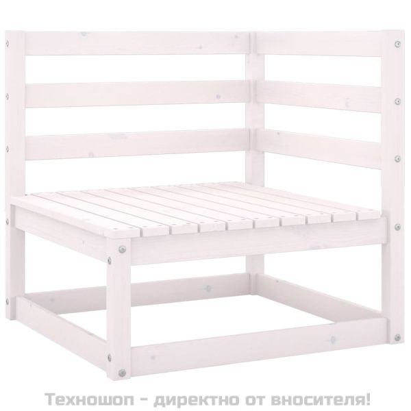 Градински ъглов диван, бор масив