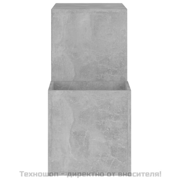 Шкаф за обувки, бетонно сив, 105x35,5x70 см, инженерно дърво