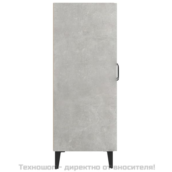 Сайдборд, бетонно сив, 69,5x34x90 см, инженерно дърво