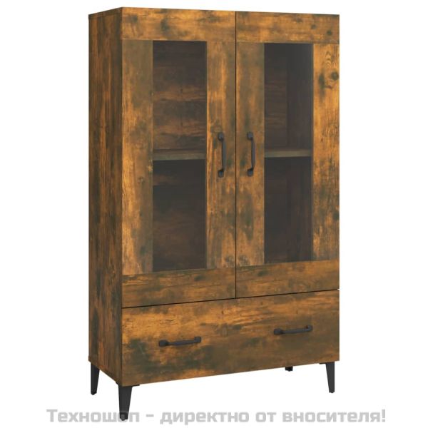 Висок шкаф, опушен дъб, 70x31x115 см, инженерно дърво