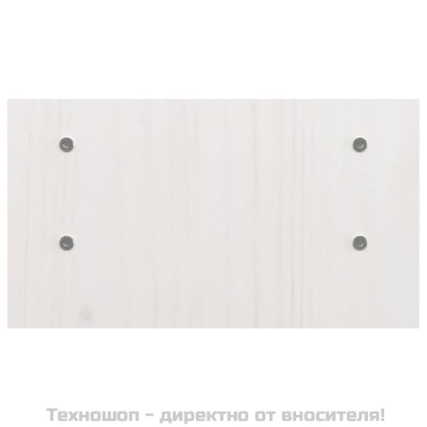 Поставка за монитор, бяла, 50x27x15 см, бор масив