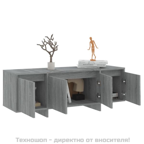 ТB шкаф, сив сонома, 120x30x40,5 см, инженерно дърво