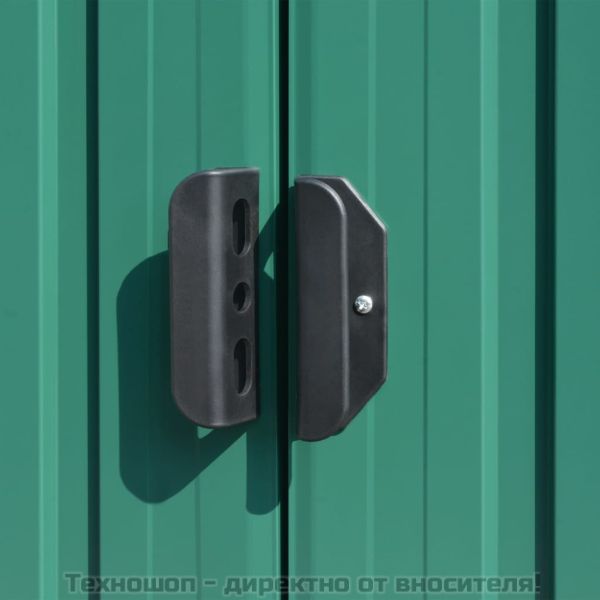 Градинска барака, зелена, 257x990x181 см, поцинкована стомана