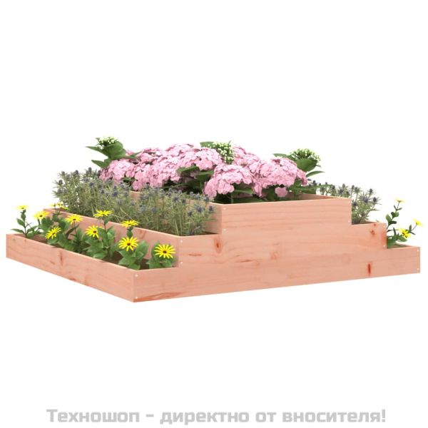 Плантер, 110x110x27 см, масивна дугласка дървесина