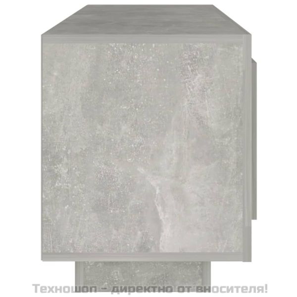 ТВ шкаф, бетонно сиво, 102x35x45 см, инженерно дърво