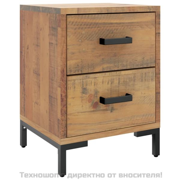 Нощни шкафчета, 2 бр, 36x30x45 см, борово дърво масив
