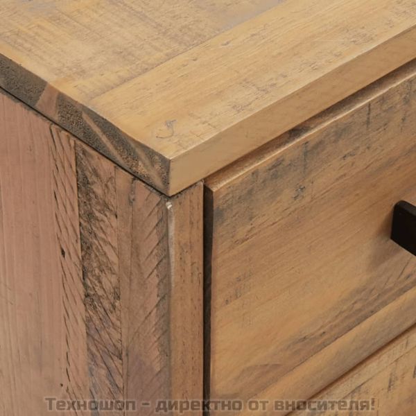 Нощни шкафчета, 2 бр, 36x30x45 см, борово дърво масив