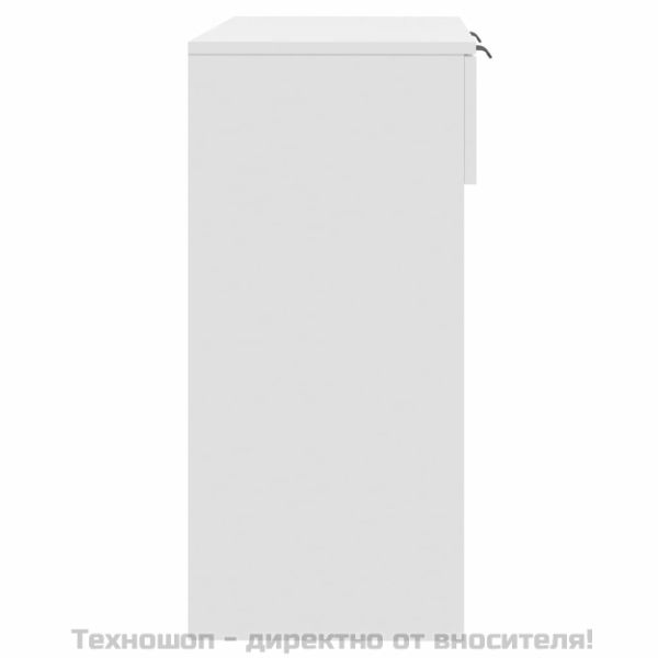 Конзолна маса, бяла, 90x36x75 см, инженерно дърво