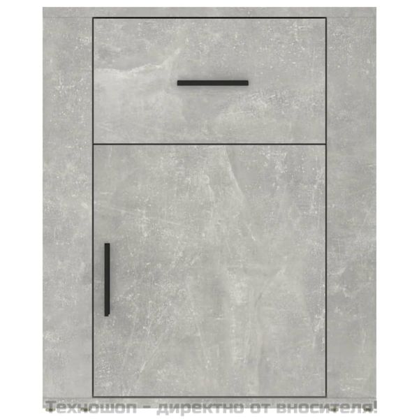 Нощно шкафче, сиво, 50x36x60 см, инженерно дърво