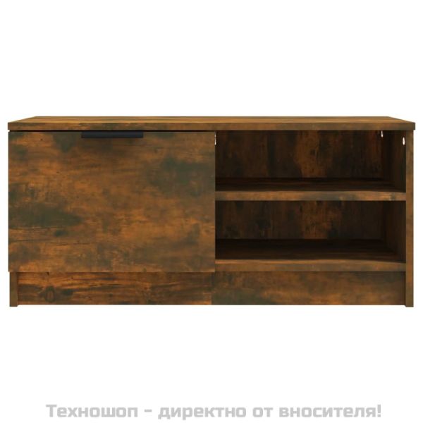 ТВ шкаф, опушен дъб, 80x35x36,5 см, инженерно дърво