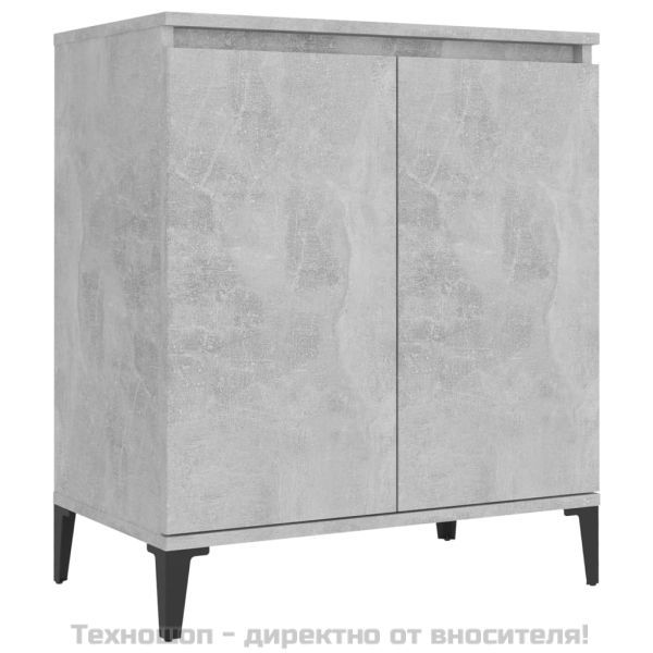 Сайдборд, бетонно сив, 60x35x70 см, инженерно дърво