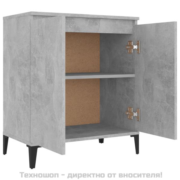 Сайдборд, бетонно сив, 60x35x70 см, инженерно дърво