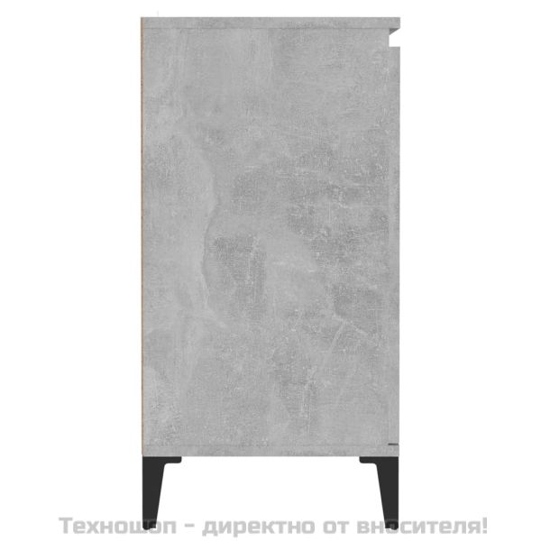 Сайдборд, бетонно сив, 60x35x70 см, инженерно дърво
