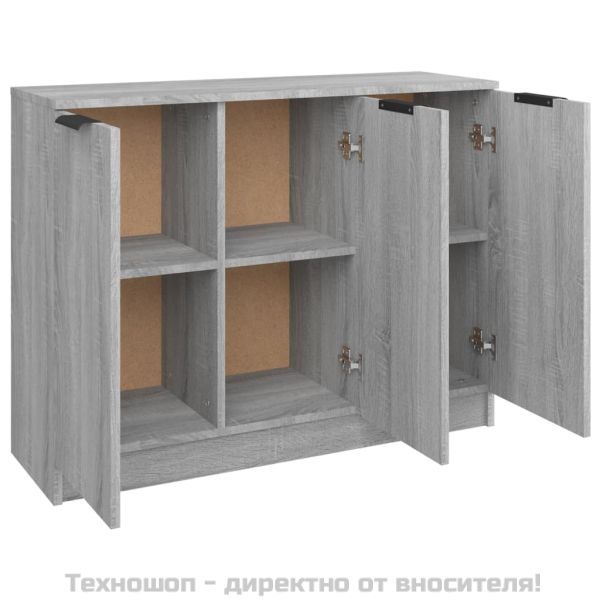 Сайдборд, Сив сонома, 90,5x30x70 см, инженерно дърво